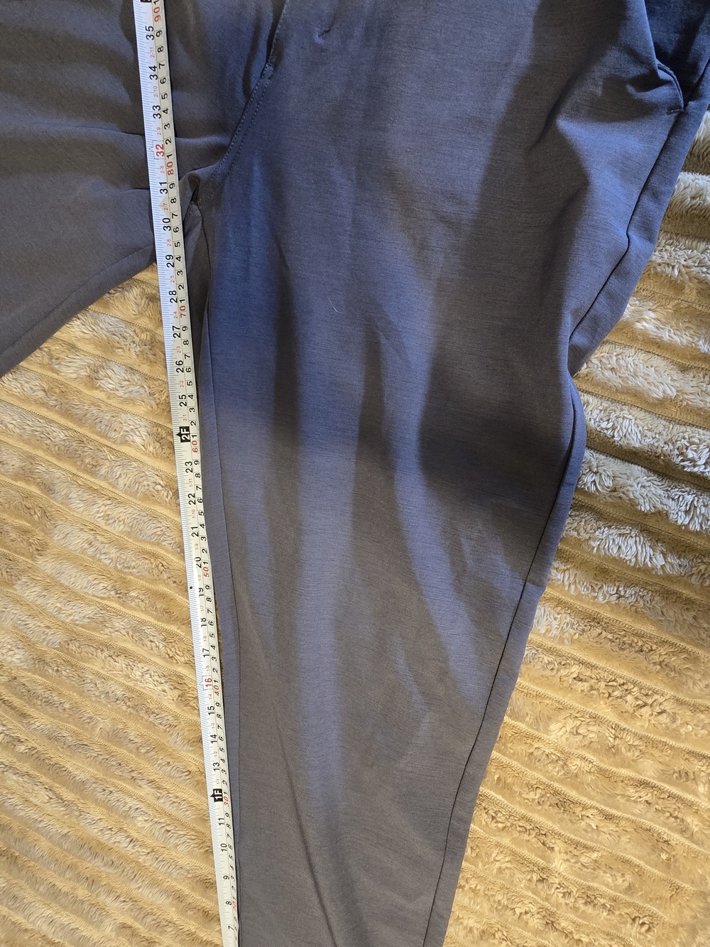 BYLT Basics Menβs Kinetic Performance Pants Size 36 Grey Stretch Golf Casual